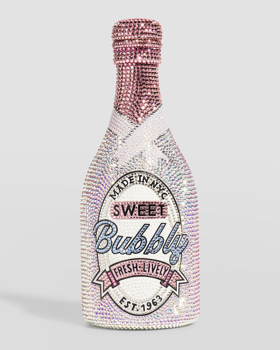 Sweet Bubbly Champagne Crystal Clutch Bag