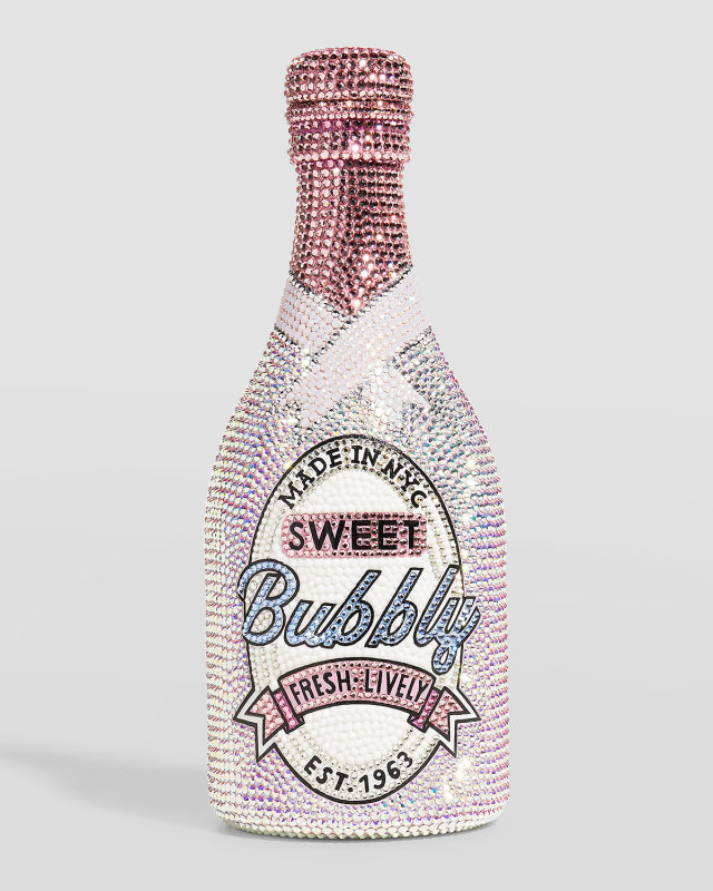 Sweet Bubbly Champagne Crystal Clutch Bag