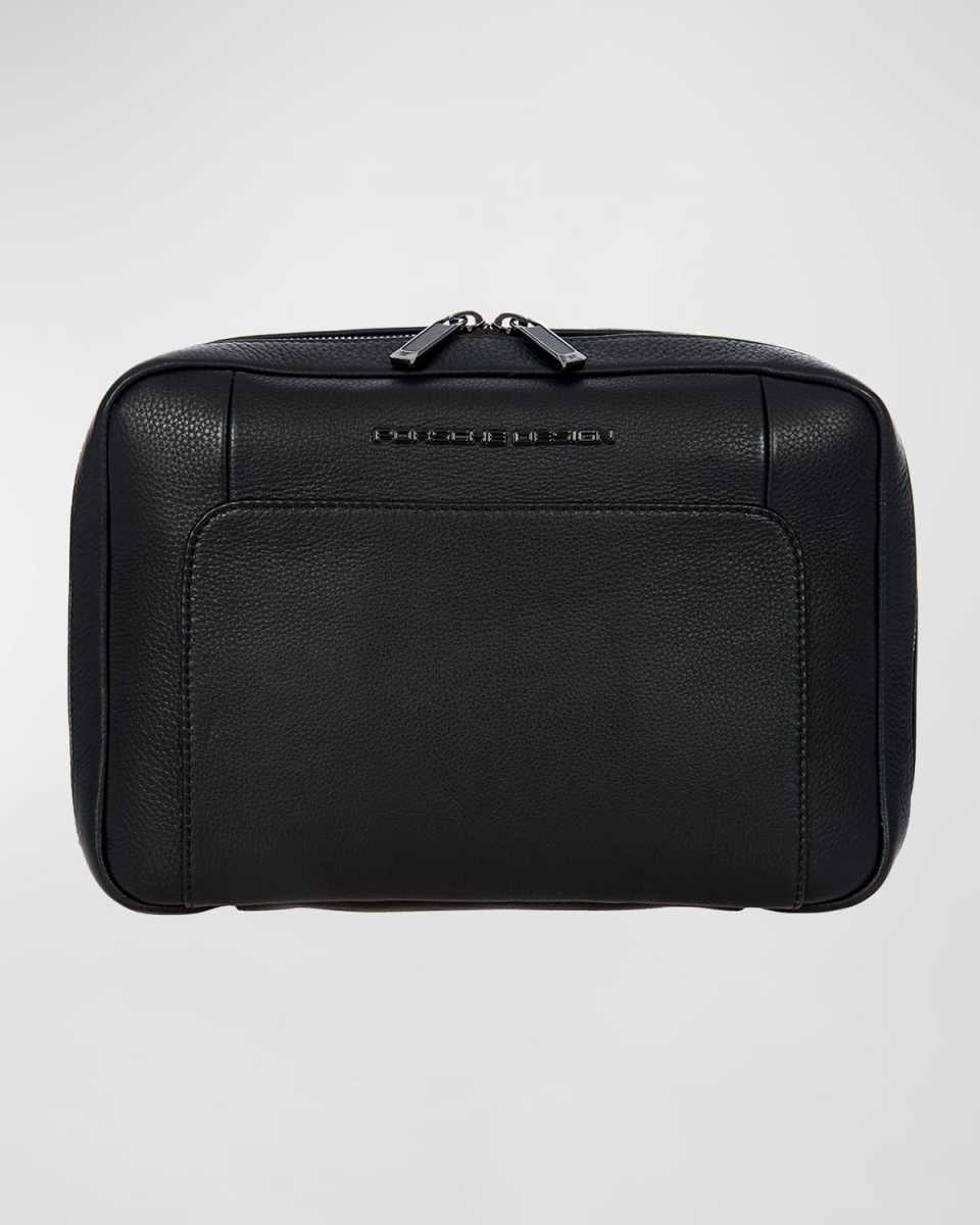 Roadster Leather Washbag, Large