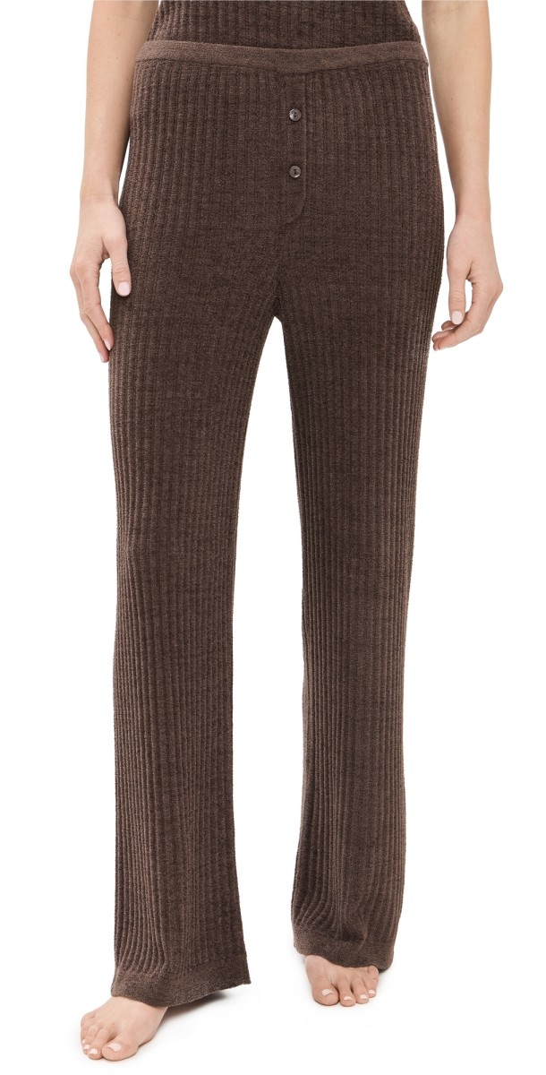 Barefoot Dreams CCUL Ribbed Lounge Pants Java