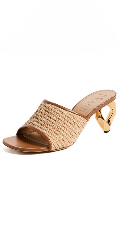 JW Anderson Raffia Sandals Natural