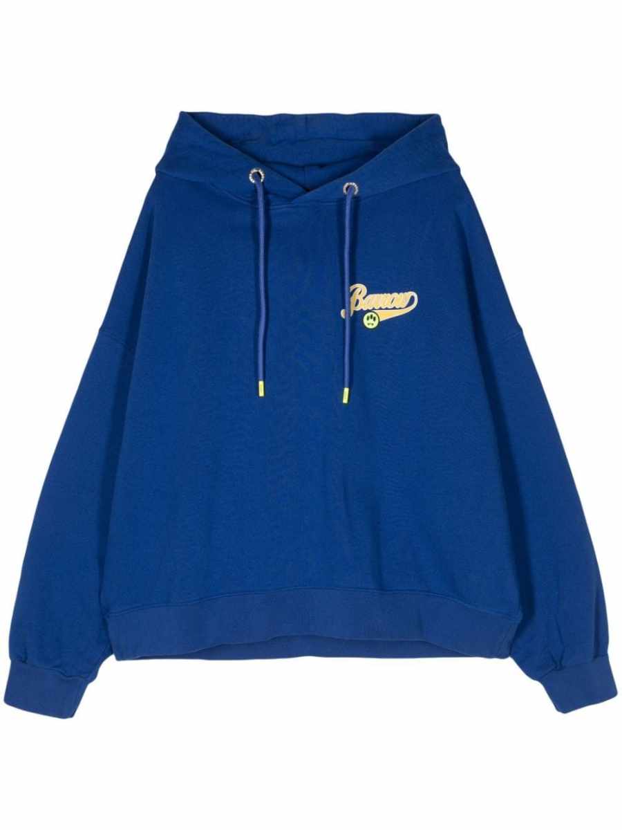 logo-print cotton oversized hoodie