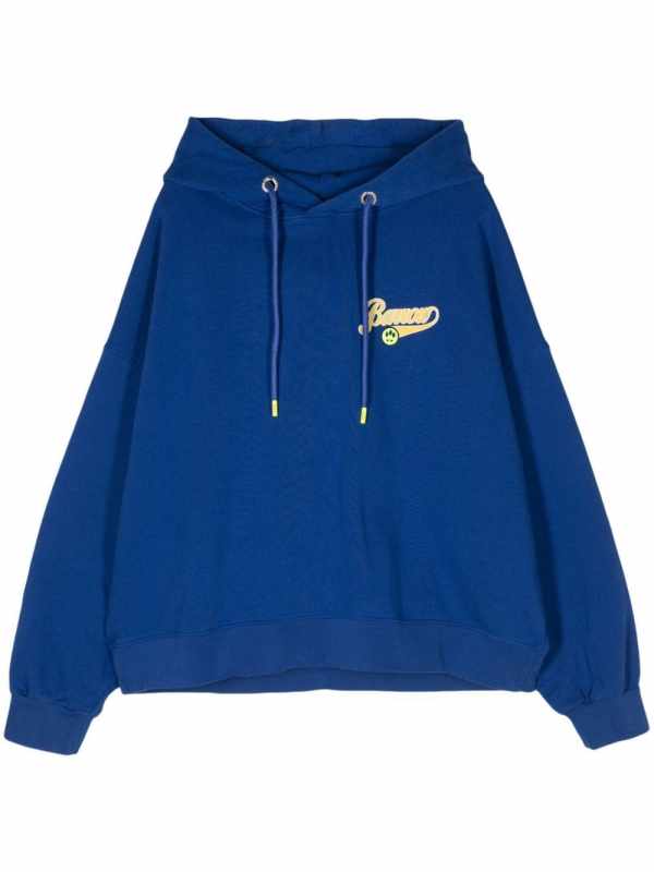 logo-print cotton oversized hoodie