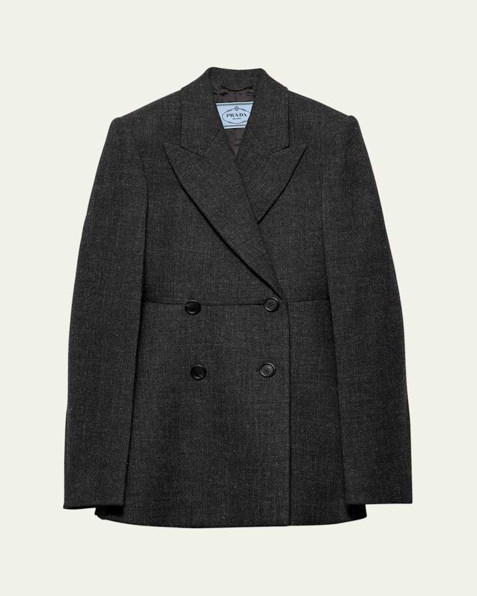 Double Breasted Tailored Wool Jacket