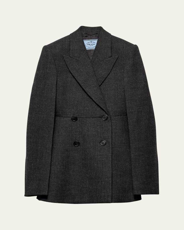 Double Breasted Tailored Wool Jacket