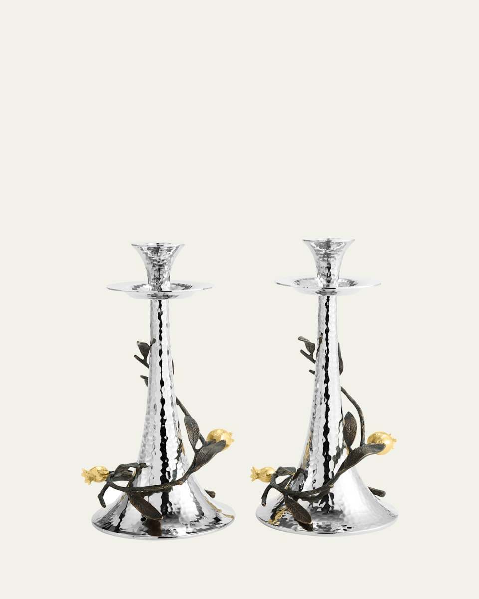 Pomegranate Candleholders, Set of Two