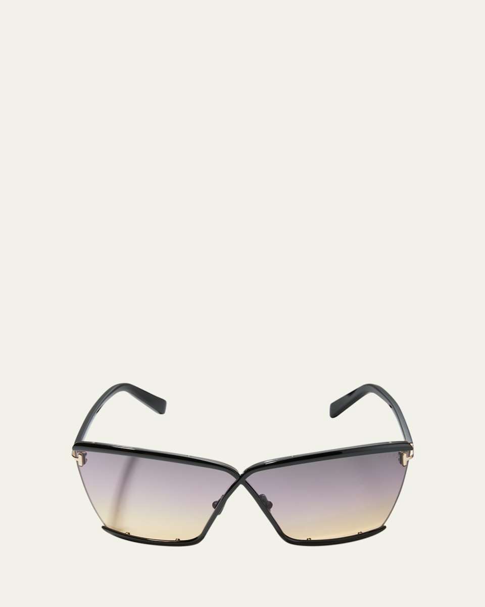 Elle 02 Acetate/Metal Butterfly Sunglasses