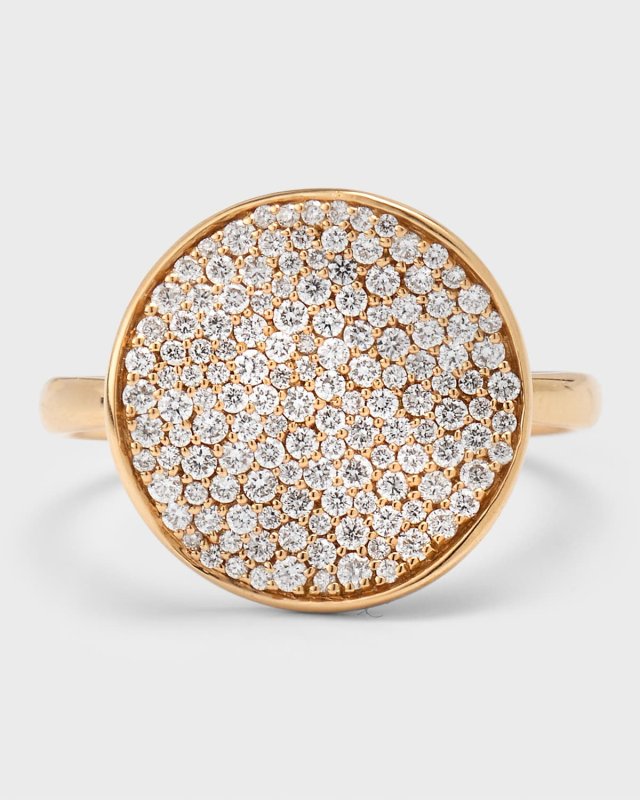18K Rose Gold Stardust Flower Diamond Ring, Size 7