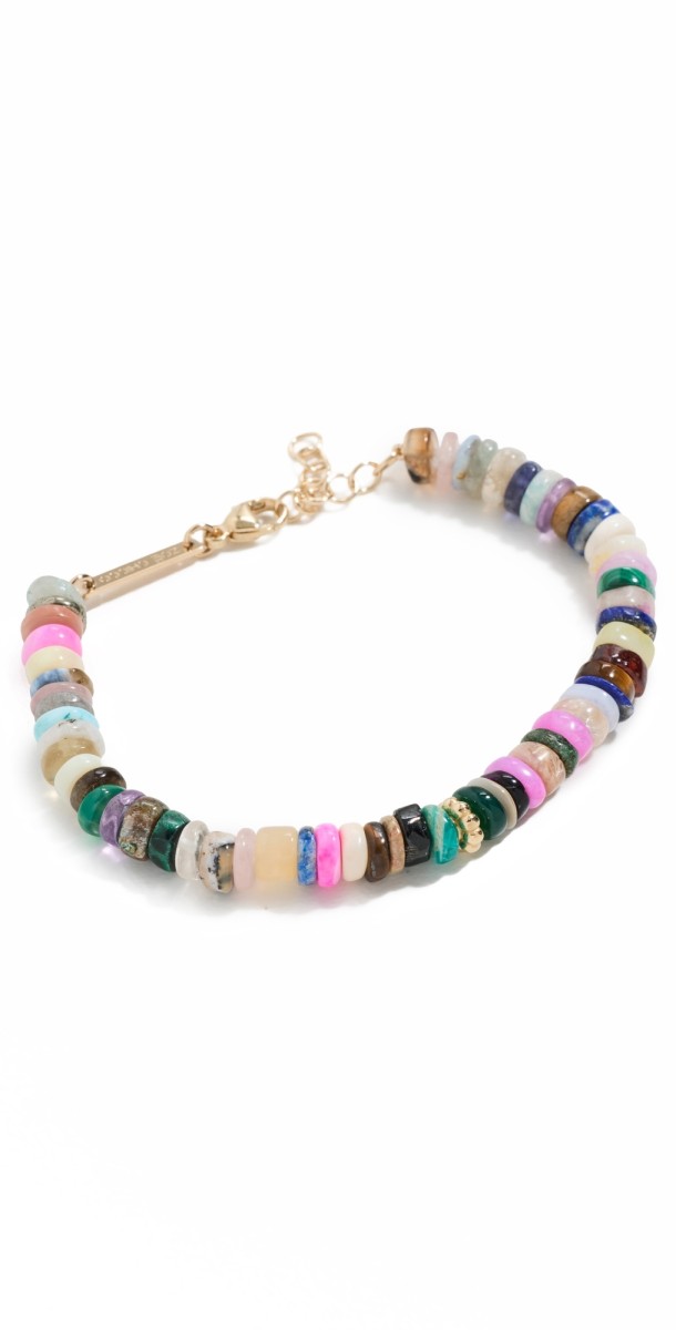 Zoe Chicco 14k Dark Tone Mixed Color Opal Beads Bracelet Yellow Gold