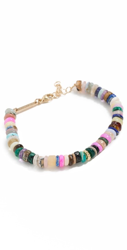 Zoe Chicco 14k Dark Tone Mixed Color Opal Beads Bracelet Yellow Gold