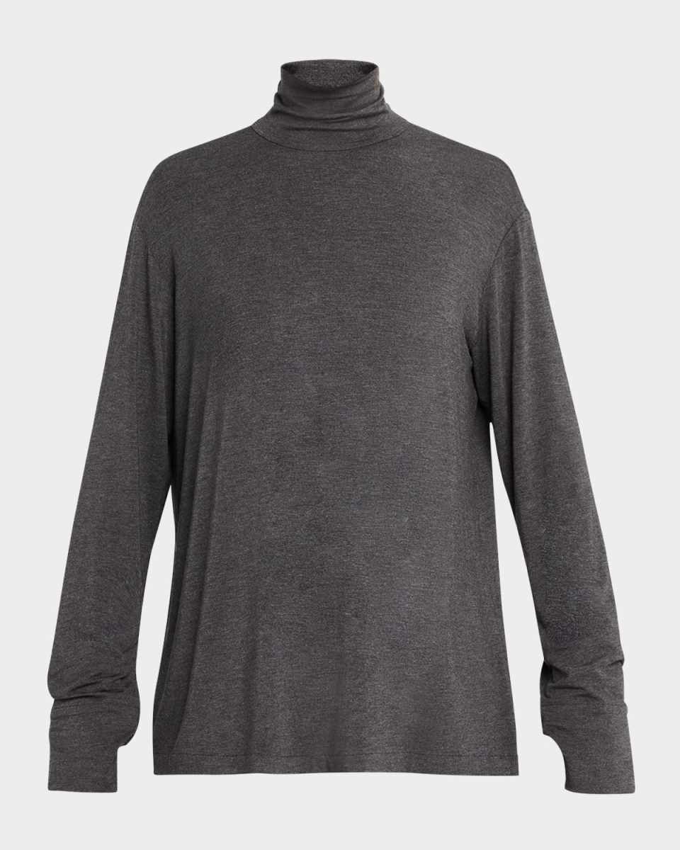 Long-Sleeve Turtleneck Easy Fit Top