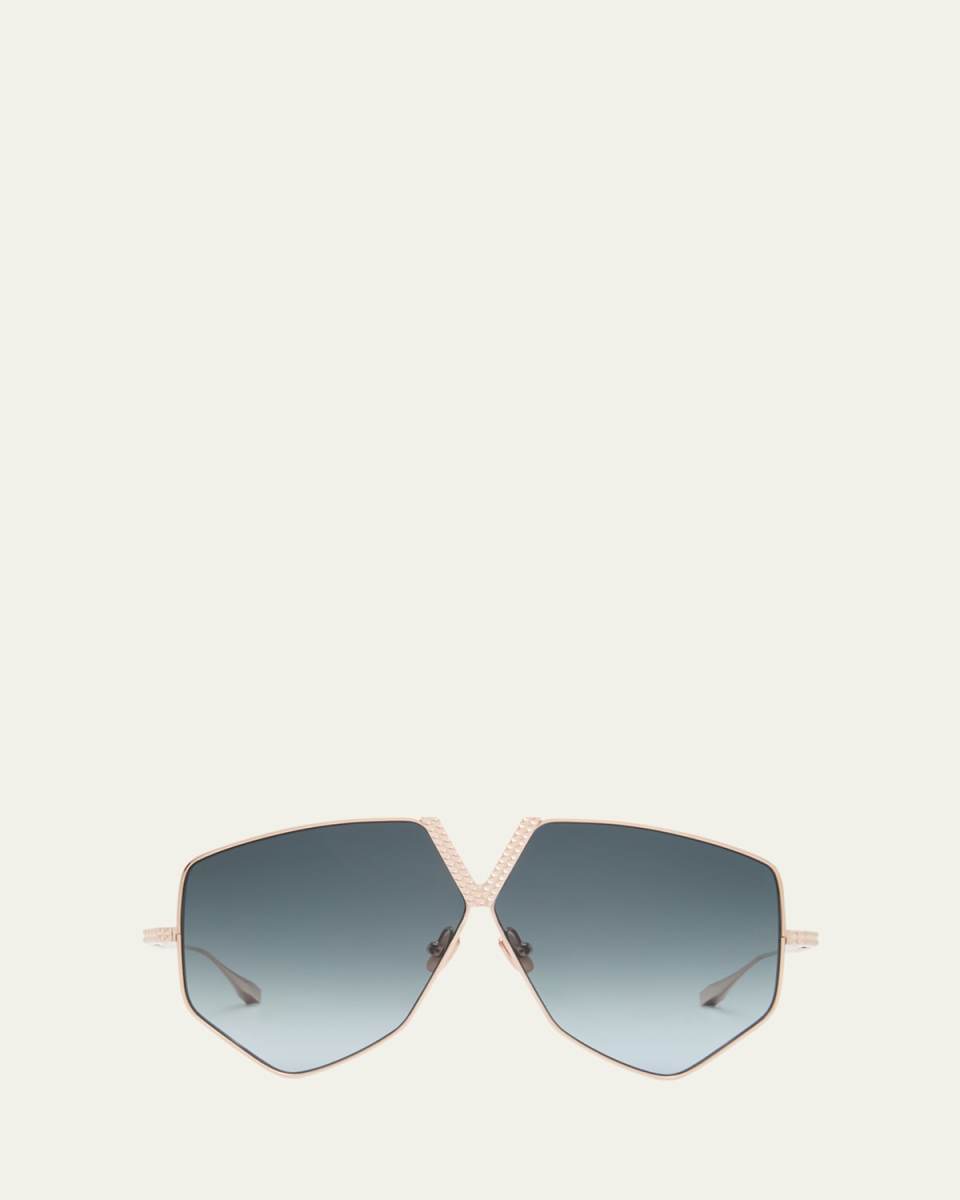 V-Hexagon Titanium Sunglasses