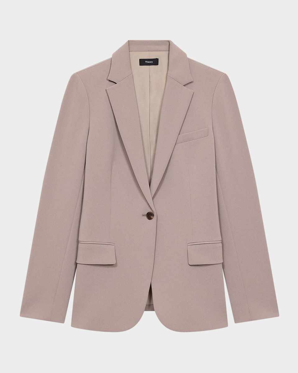 Admiral Crepe One-Button Staple Blazer