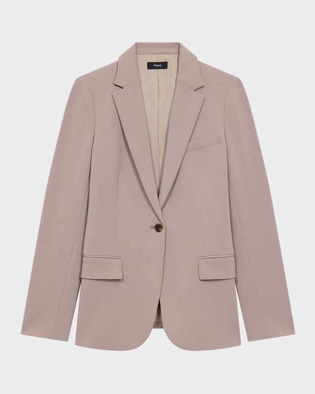 Admiral Crepe One-Button Staple Blazer