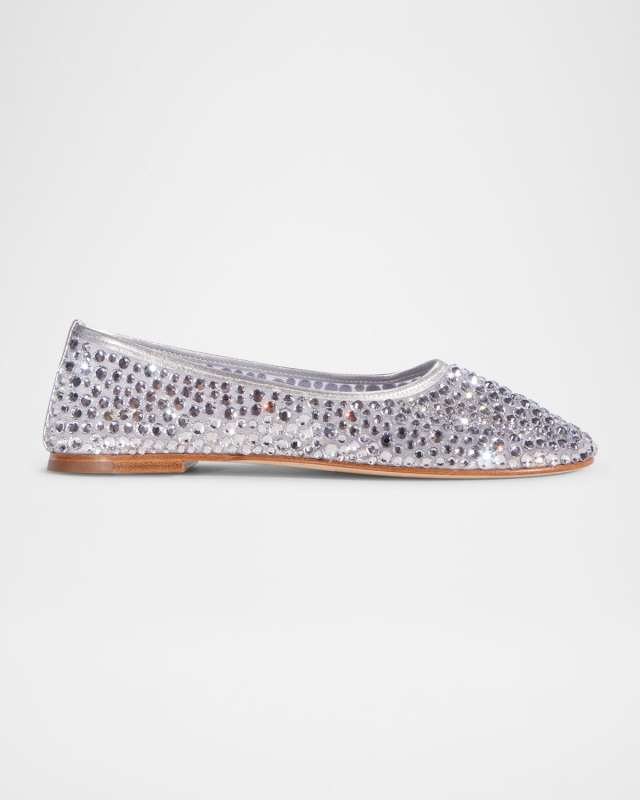 Balla Crystal Mesh Ballerina Flats