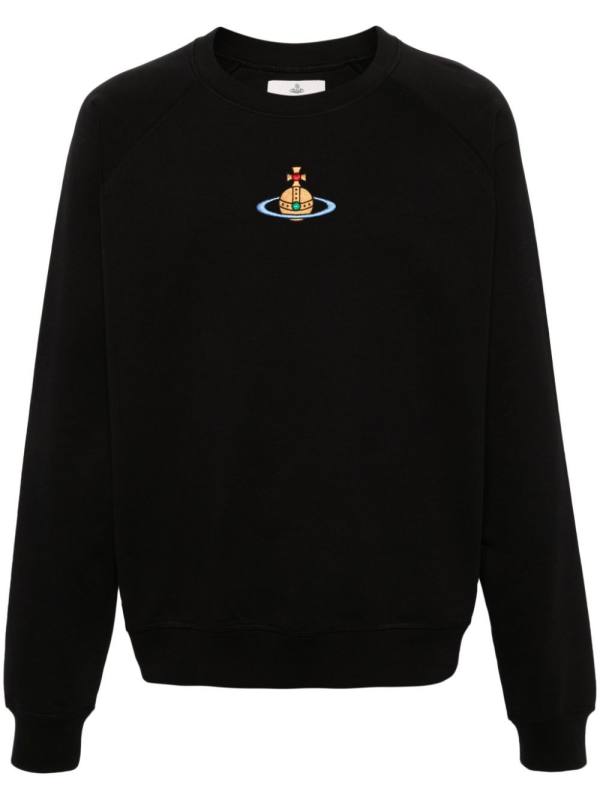 Orb-embroidered cotton sweatshirt