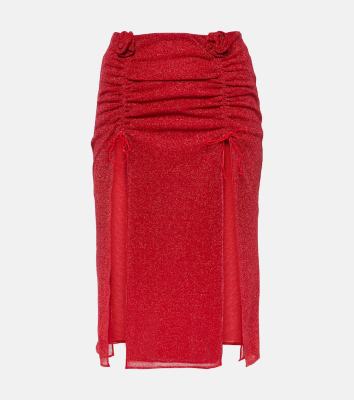 Oseree Lumière Rose midi skirt