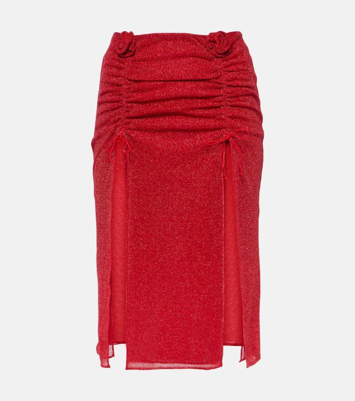 Oseree Lumière Rose midi skirt