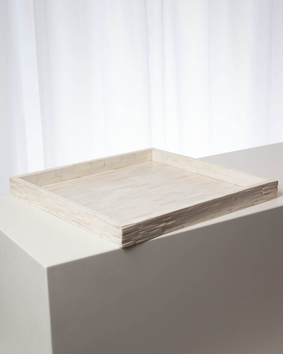Chiseled Bone Medium Tray