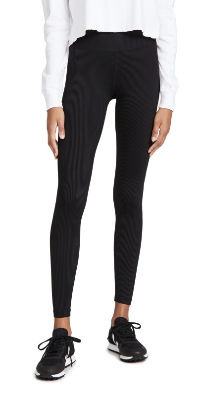 Year of Ours High High Ribbed Leggings Black