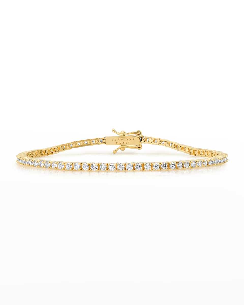 18k Yellow Gold Diamond Tennis Bracelet