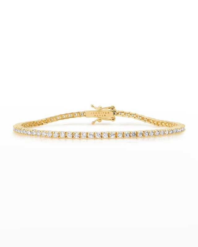 18k Yellow Gold Diamond Tennis Bracelet