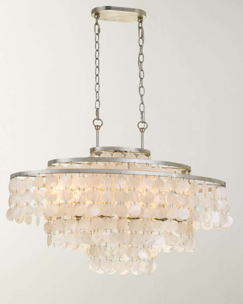 Brielle 6-Light Antique Silver Linear Chandelier