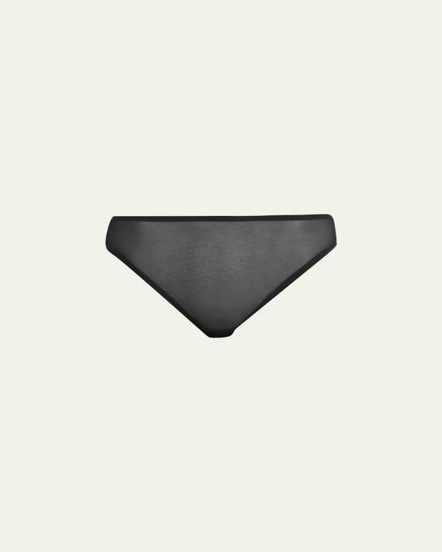 Tiger-Embroidered Mesh Briefs