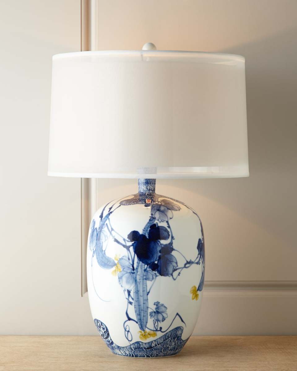 Floral Chinoiserie Lamp