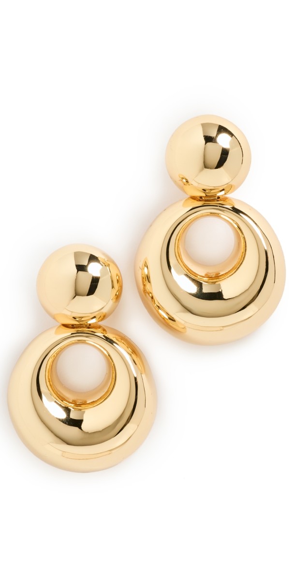 Lele Sadoughi Medallion Drop Earrings Gold