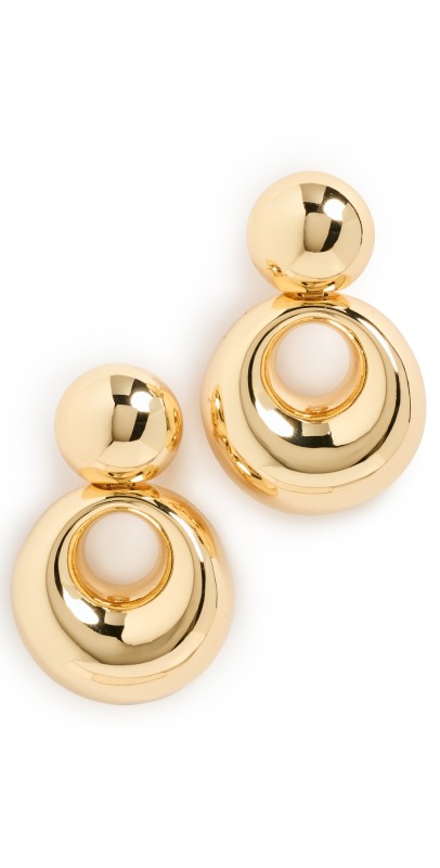 Lele Sadoughi Medallion Drop Earrings Gold