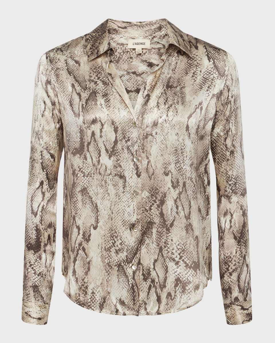 Tyler Snake Silk Blous