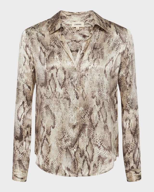 Tyler Snake Silk Blous