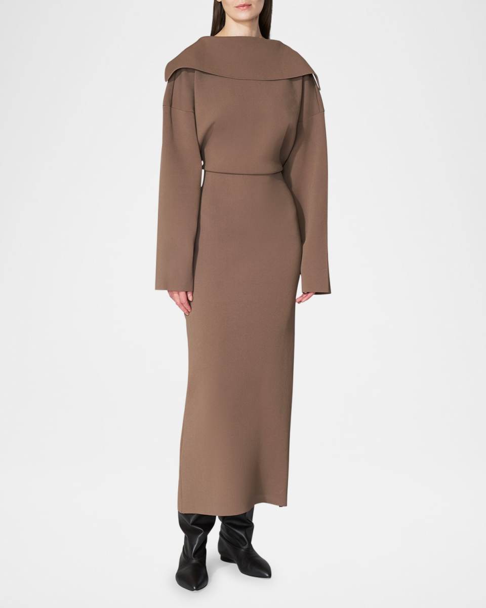 Stunt Reversed Knit Maxi Dress