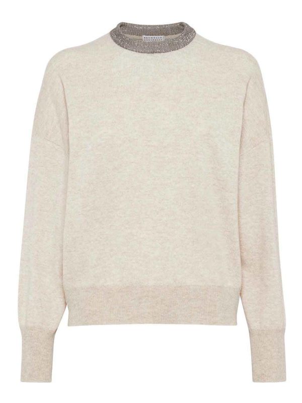 Brunello Cucinelli Pull Col Rond - Beige