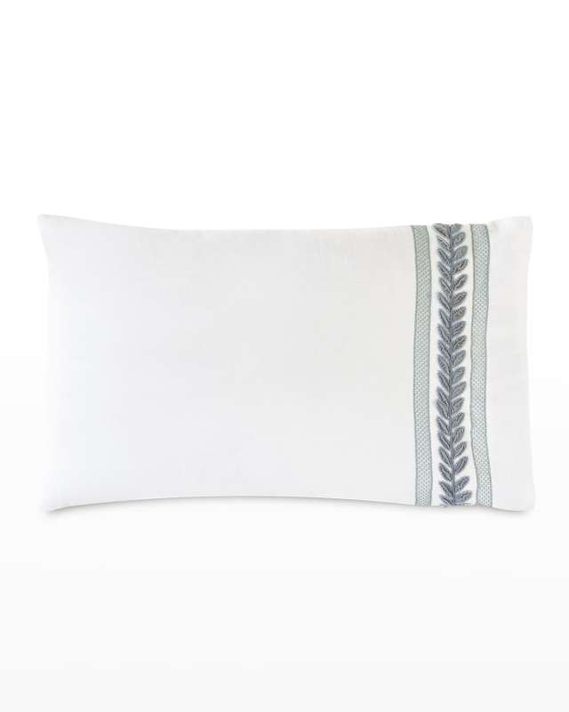 Amberlynn Velvet Leaf Sham, Right Borde
