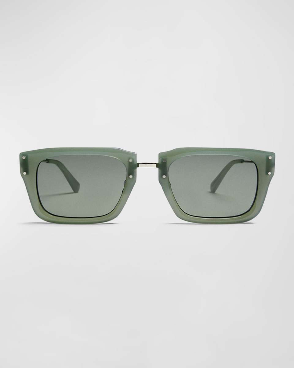 Les Lunettes Soli Acetate Rectangle Sunglasses