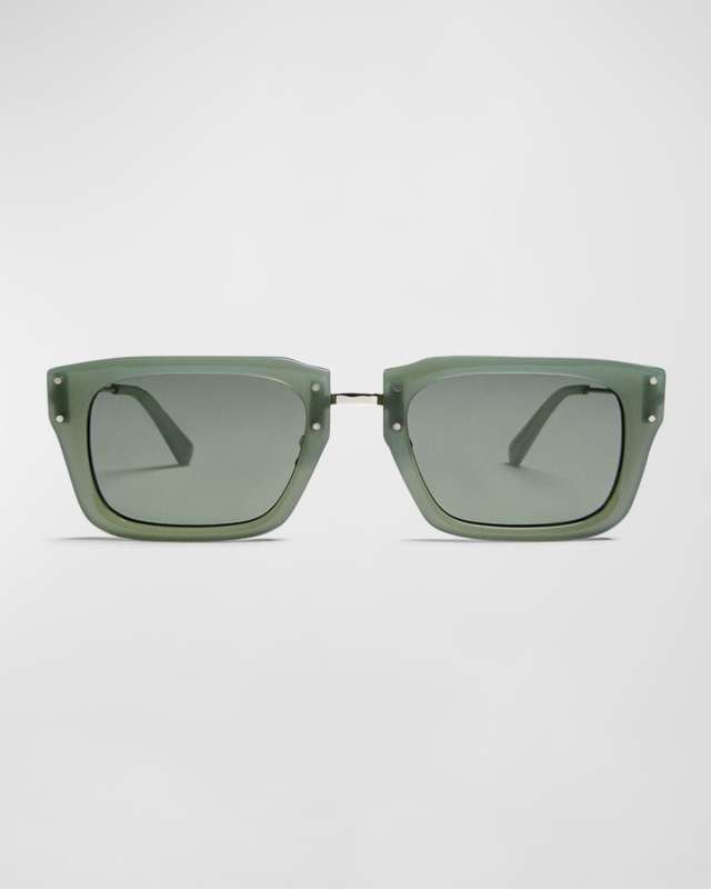 Les Lunettes Soli Acetate Rectangle Sunglasses