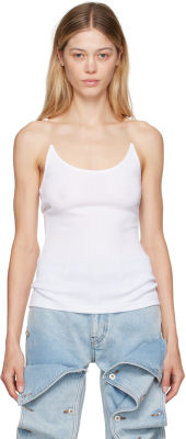 Y/Project White Invisible Strap Tank Top