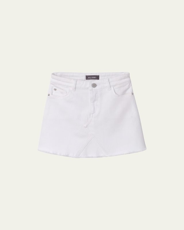 Jenny Raw-Edge Mini Skirt, Size 7-1
