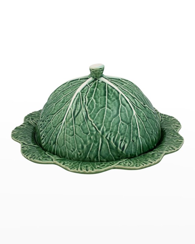 Cabbage Cheese Tray with Lid, Green