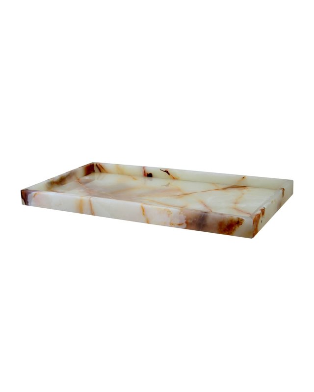 Myrtus Collection Light Green Onyx Vanity Tray