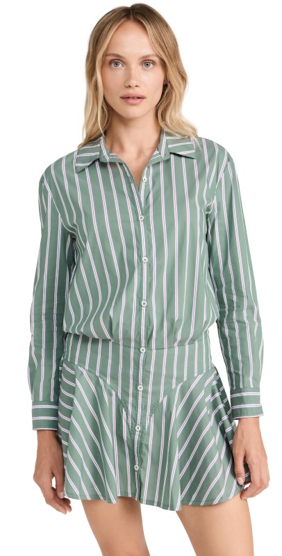 Saylor Naeem Stripe Shirt Dress Juniper
