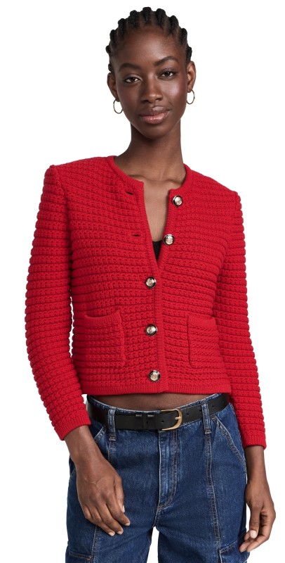 ba & sh Gaspard Cardigan Rouge