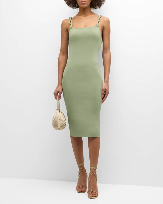 Alina Braided Straps Midi Dress
