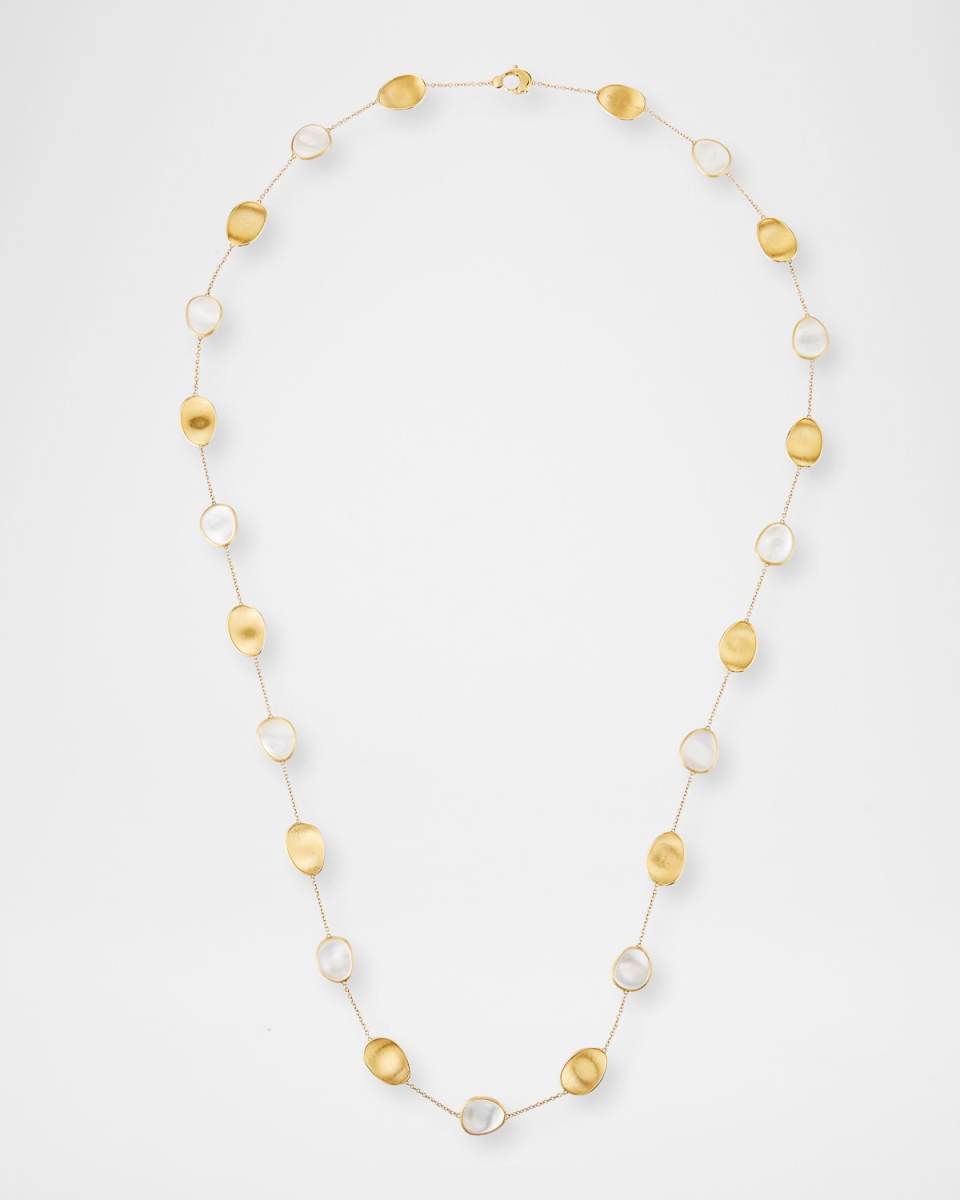 Lunaria Long Mother-of-Pearl Station Necklace, 36"