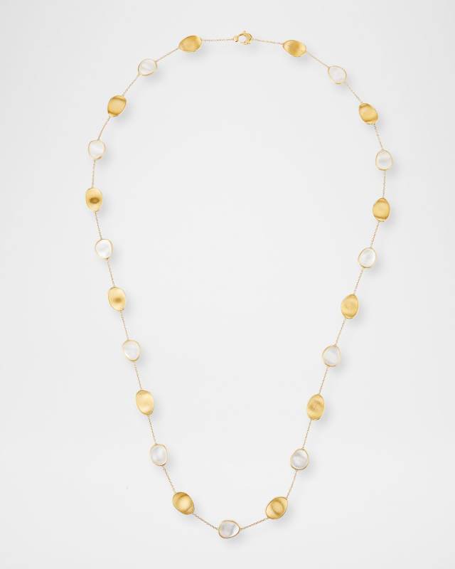 Lunaria Long Mother-of-Pearl Station Necklace, 36"