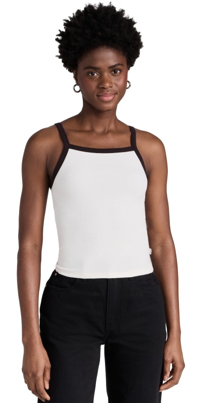 Rolla's Naomi Tank Top White/Vintage Black