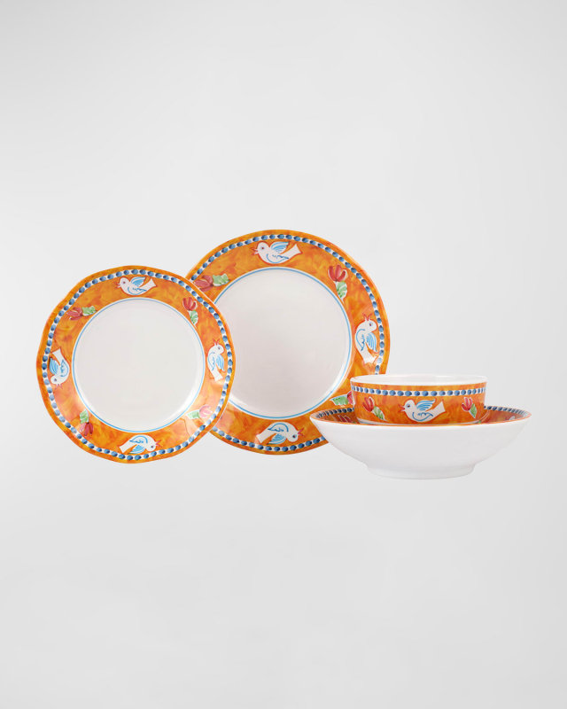 Melamine Campagna Uccello 4-Piece Place Setting