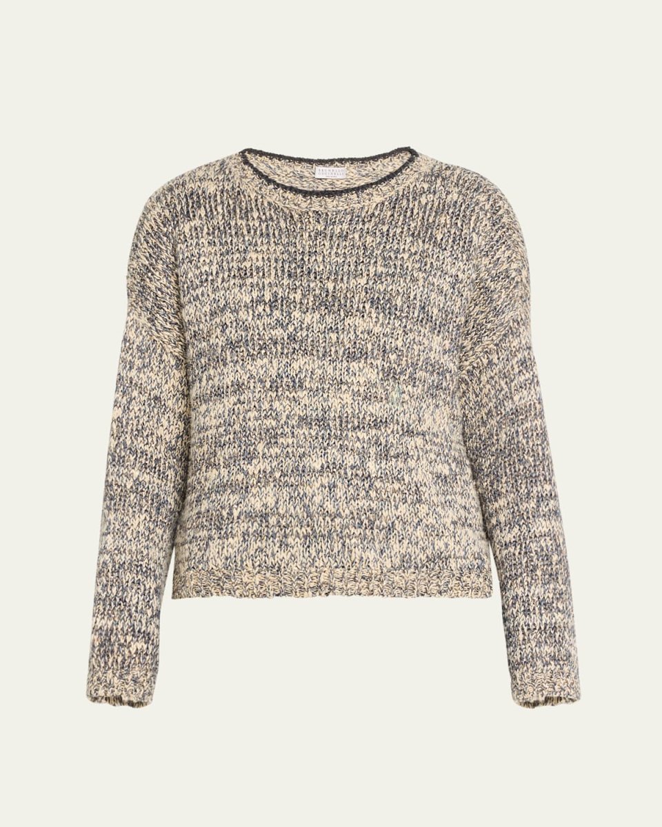 Paillette Chine Knit Crewneck Sweat